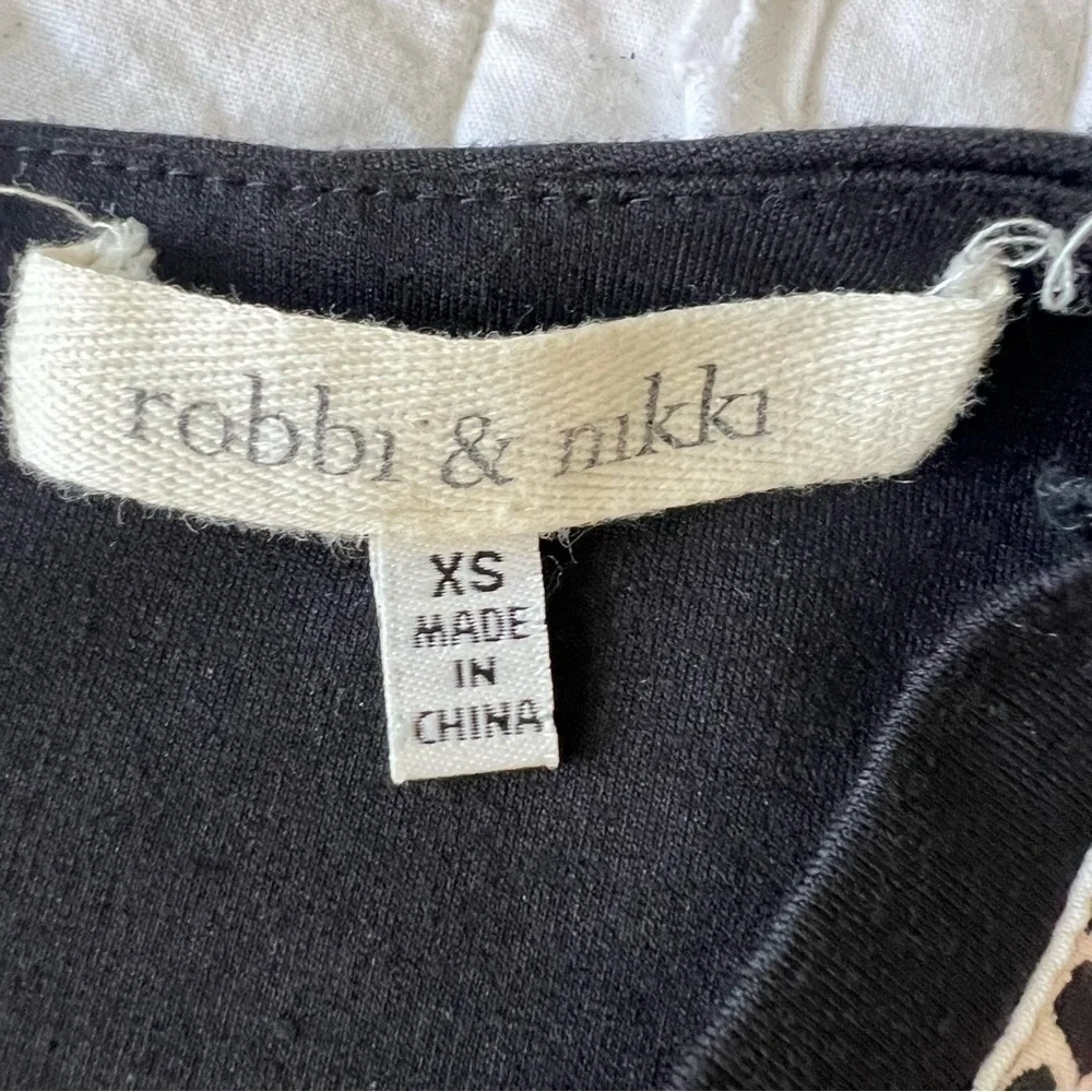 2/$30 Robbi and Nikki Casual A line dress- black and white color block print